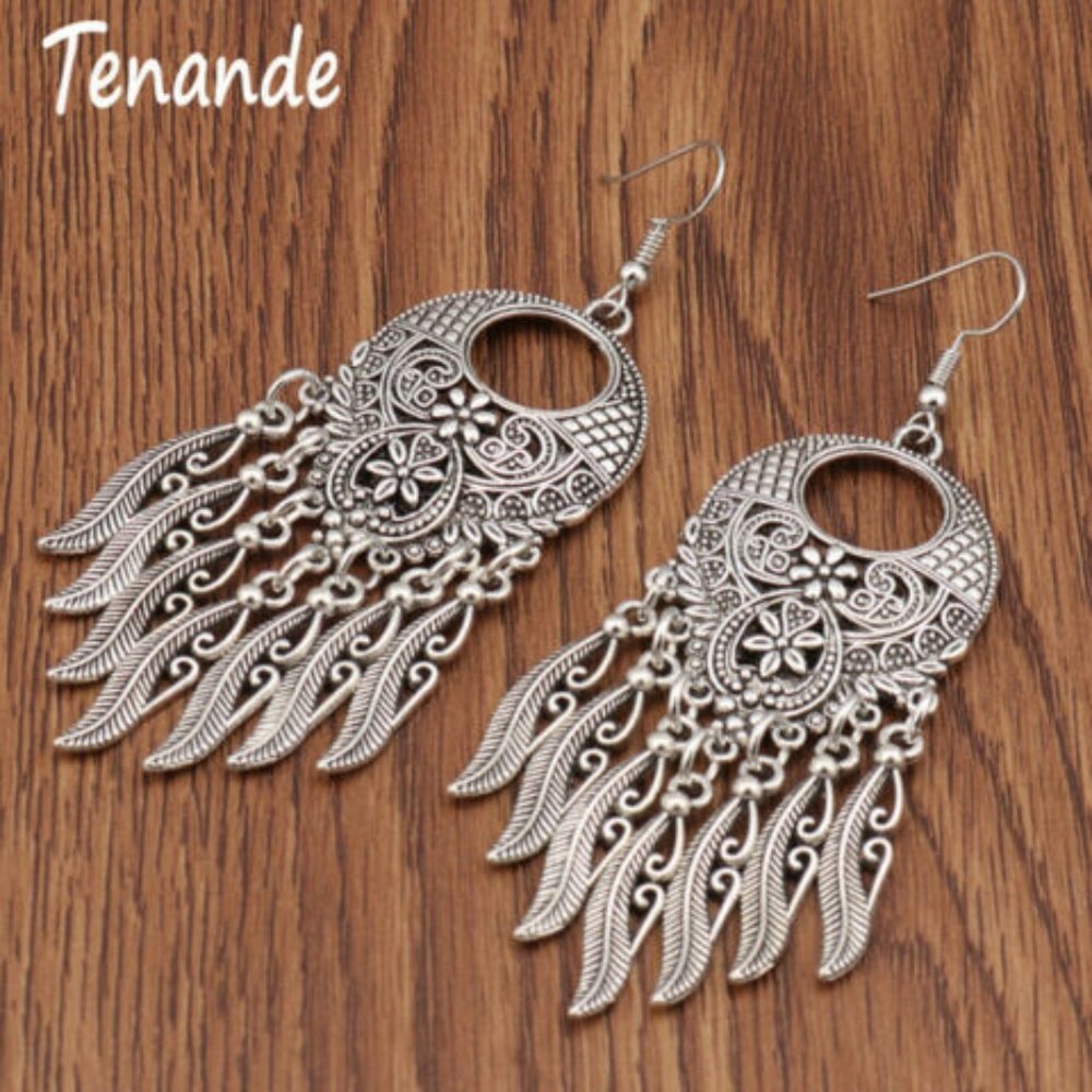 BOHEMIAN STYLE STATEMENT DANGLE EARRINGS